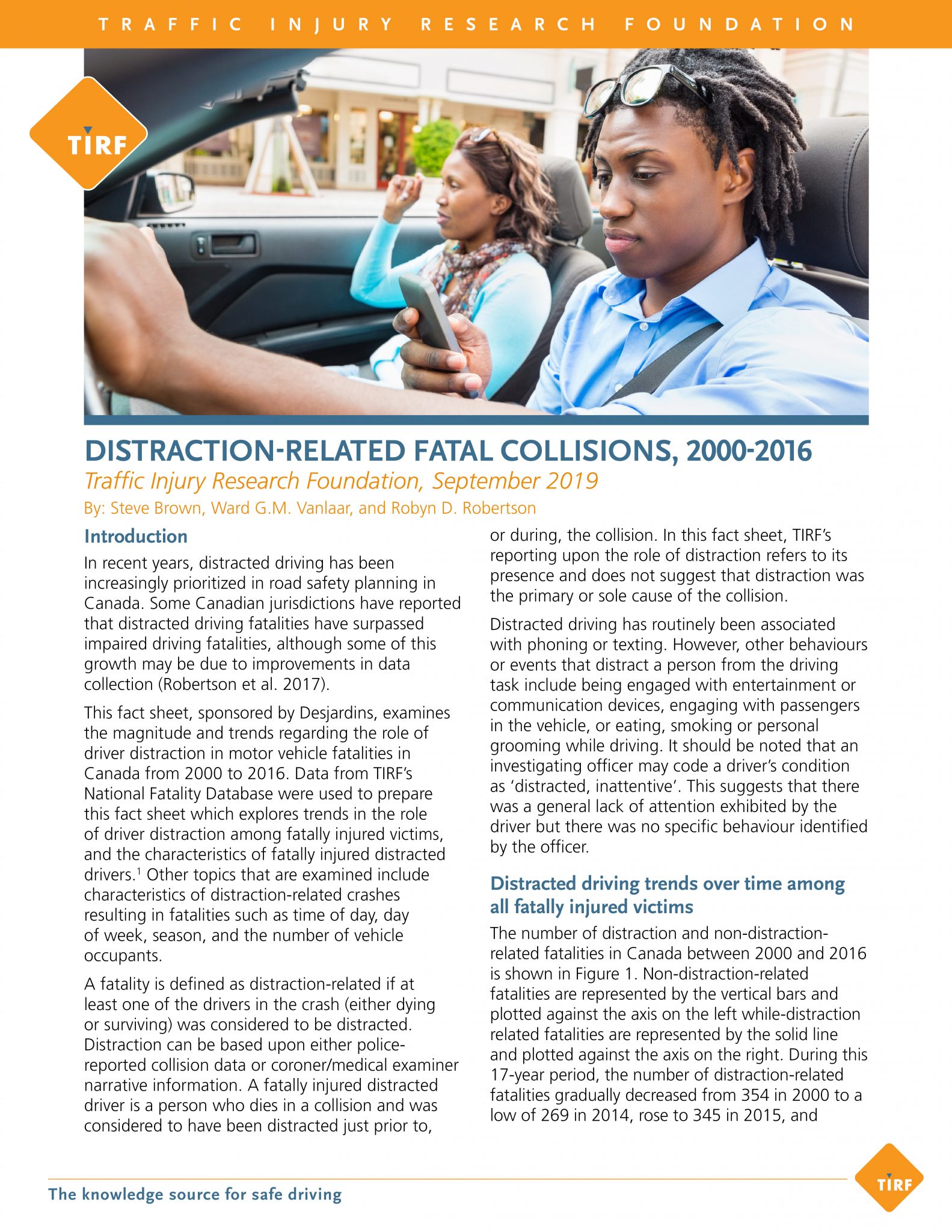 Distracted Driving Puts all Canadians at Risk - Traffic Injury