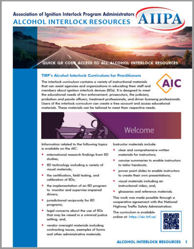 Alcohol Interlocks Archives - Traffic Injury Research Foundation