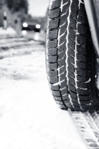 Snow tire, winter road conditions
