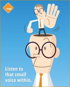 Voice inside head saying no